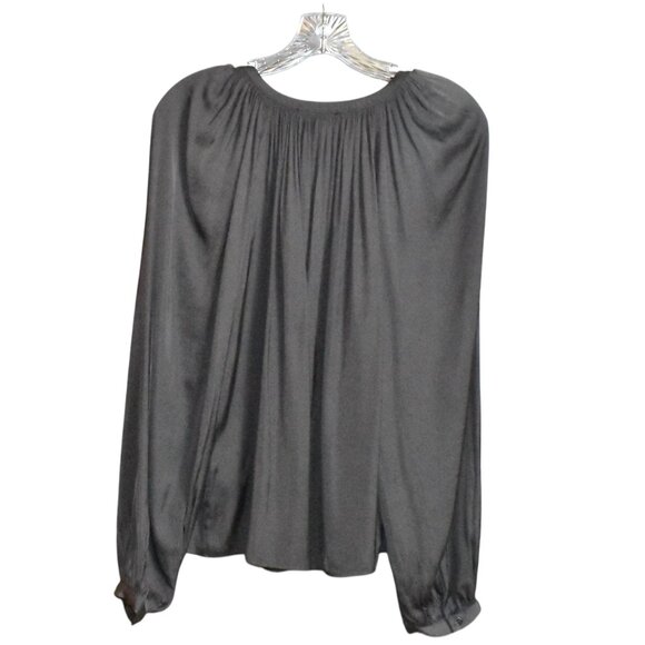T Tahari Long Sleeve Satin Pullover Flowy Blouse Top Size XL - Picture 2 of 10